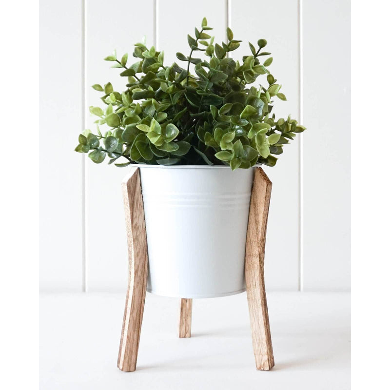 Dark Slate Gray Pot/Planter - Malik Large - Tin and Timber White - 14x18cm Planters