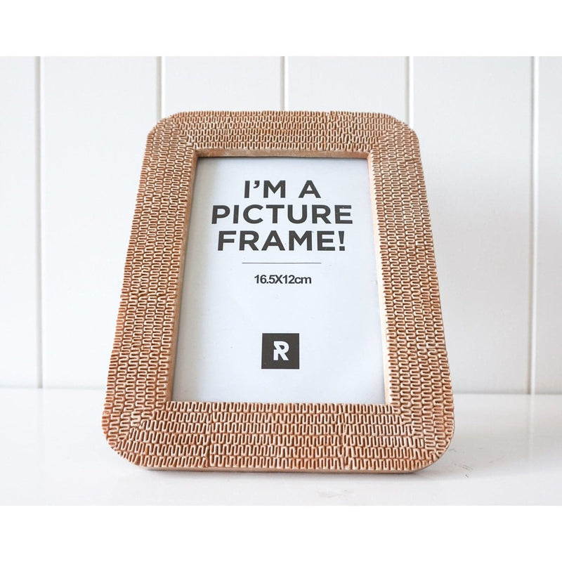 Rosy Brown Photo Frame - Squiggle Natural Medium - 18x22cm Homewares