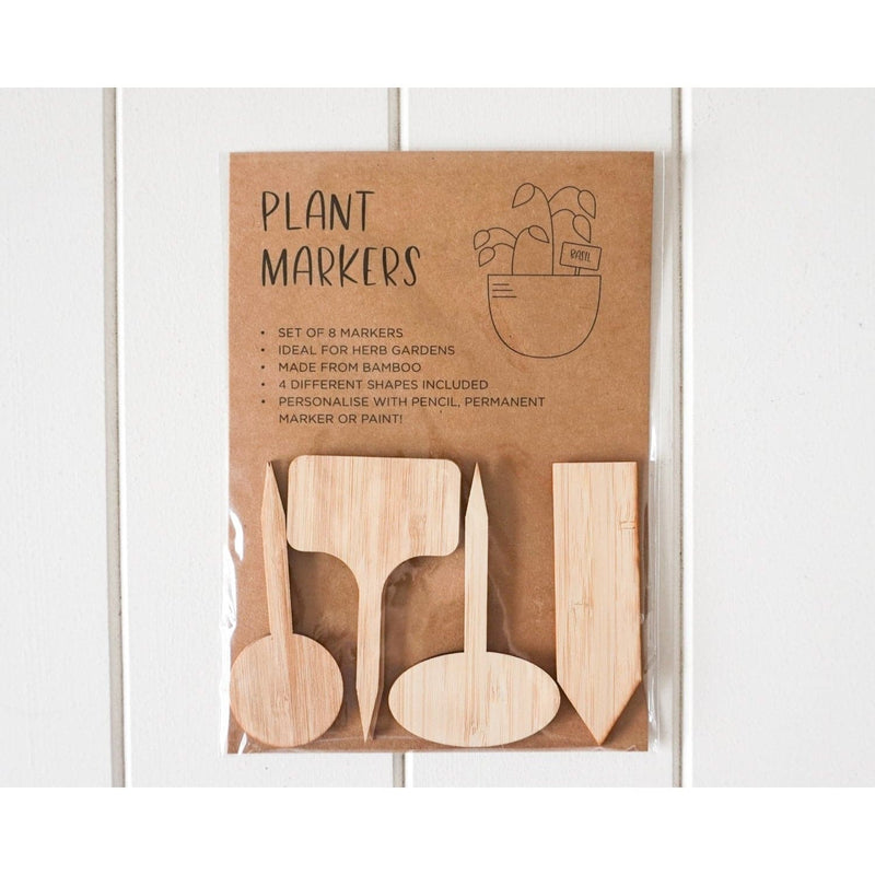 White Smoke Plant Tags - Mixed Pack of 8 - 10cm Planters and Pots