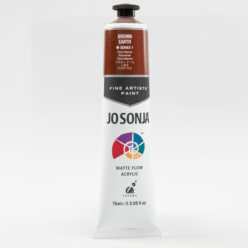 Firebrick Jo Sonja Acrylic Colour Paint Series 1 75mL Brown Earth Acrylic Paints