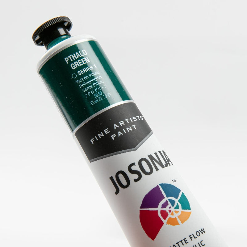 Black Jo Sonja Acrylic Colour Paint Series 1 75mL Pthalo Green Acrylic Paints