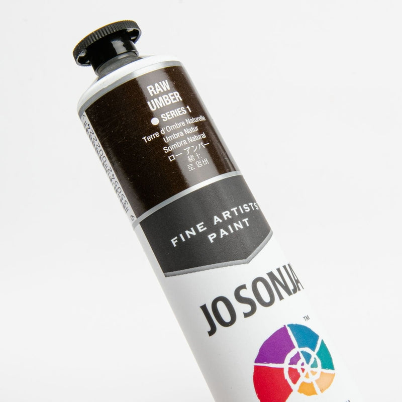Black Jo Sonja Acrylic Colour Paint Series 1 75mL Raw Umber Acrylic Paints