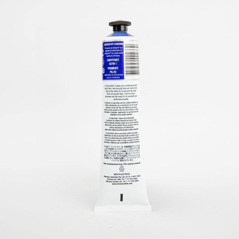 Gray Jo Sonja Acrylic Colour Paint Series 1 75mL Ultramarine Blue Deep Acrylic Paints