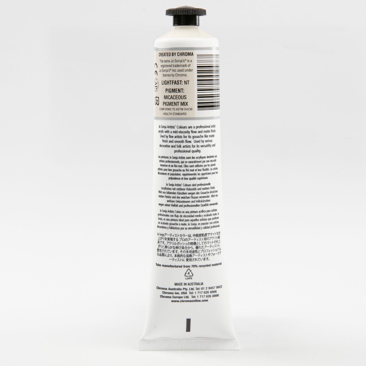 Jo Sonja Acrylic Colour Paint Series 2 75mL Pearl White