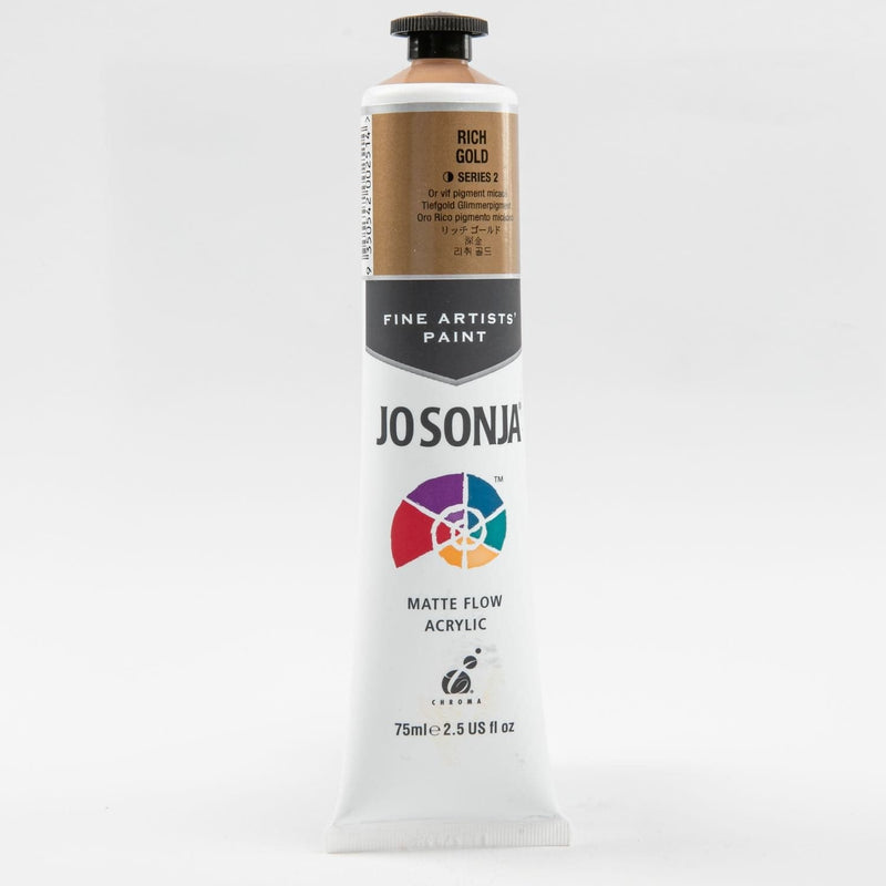 Brown Jo Sonja Acrylic Colour Paint Series 2   75mL Rich Gold Acrylic Paints