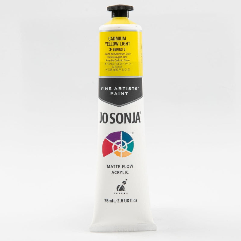 Gold Jo Sonja Acrylic Colour Paint Series 3   75mL Cadmium Yellow Light Acrylic Paints