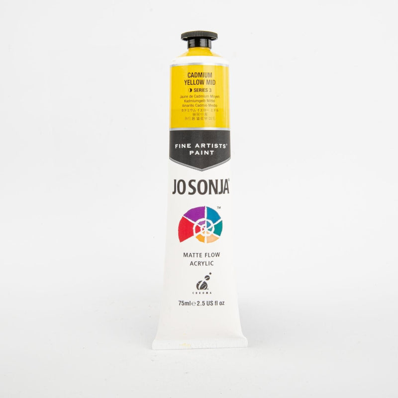 Gold Jo Sonja Acrylic Colour Paint Series 3   75mL Cadmium Yellow Mid Acrylic Paints