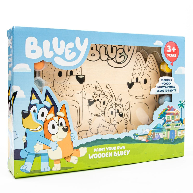 Bisque Paint Your Own Wooden Bluey Family Kids Craft Kits