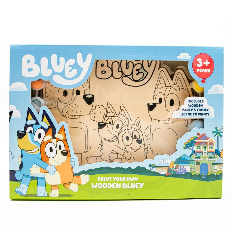 Tan Paint Your Own Wooden Bluey Family Kids Craft Kits