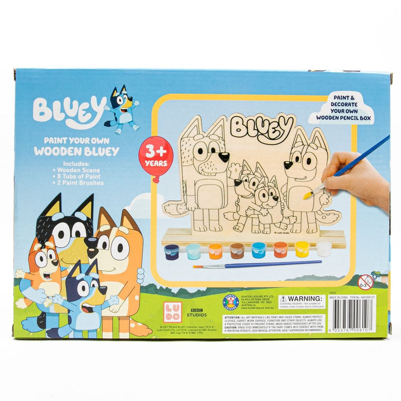 Tan Paint Your Own Wooden Bluey Family Kids Craft Kits