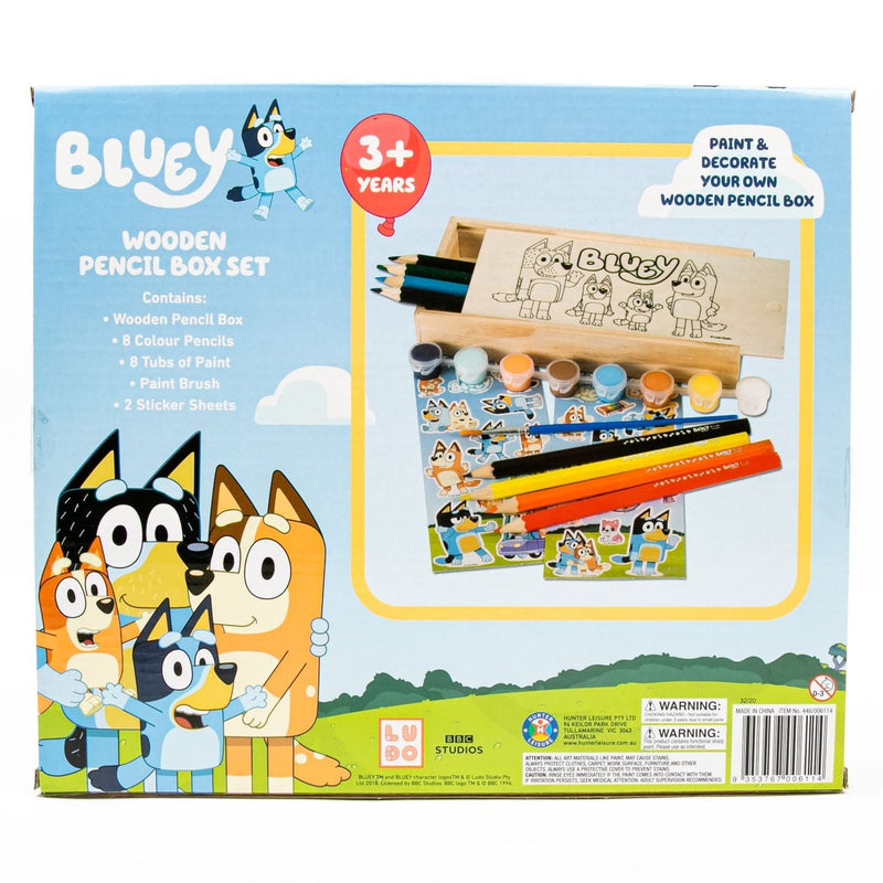 Lavender Bluey Wooden Pencil Box Set Kids Craft Kits