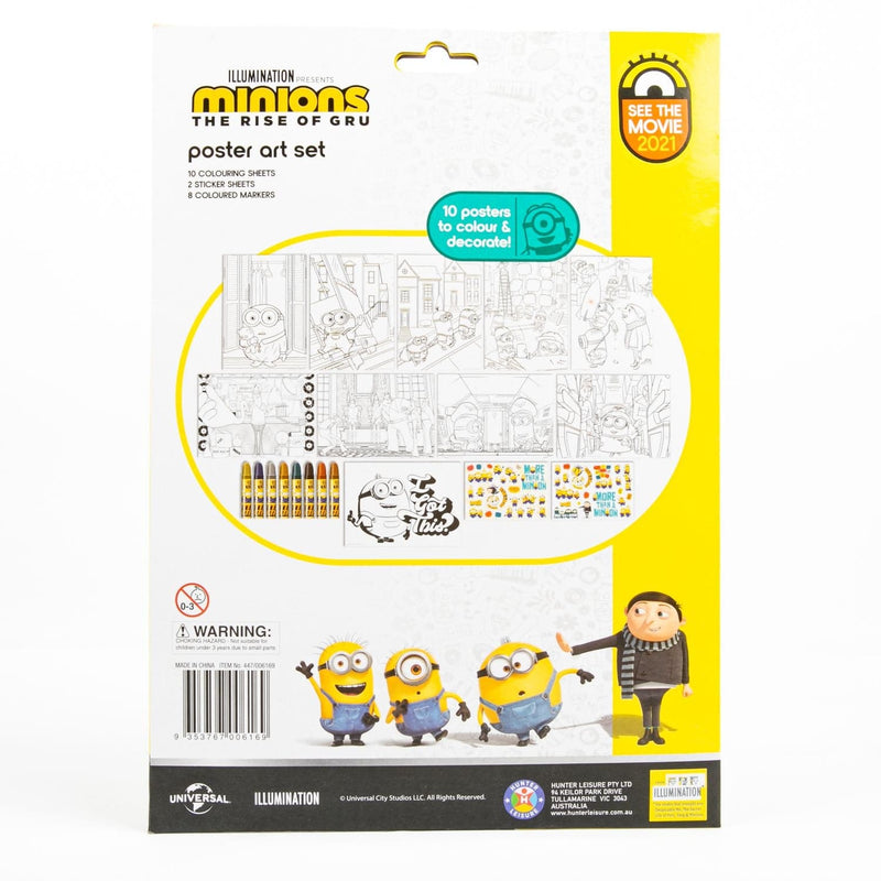 Yellow Minions 2 Poster Art Set Kids Craft Kits