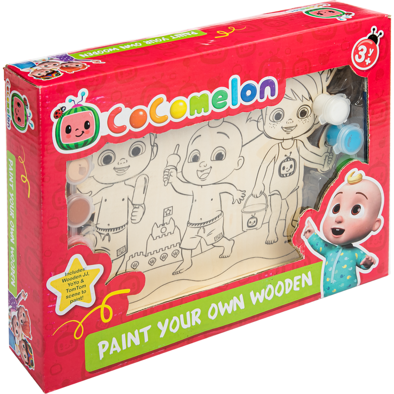 Light Gray Coco Melon Paint Your Own Wooden Family Kids Activities