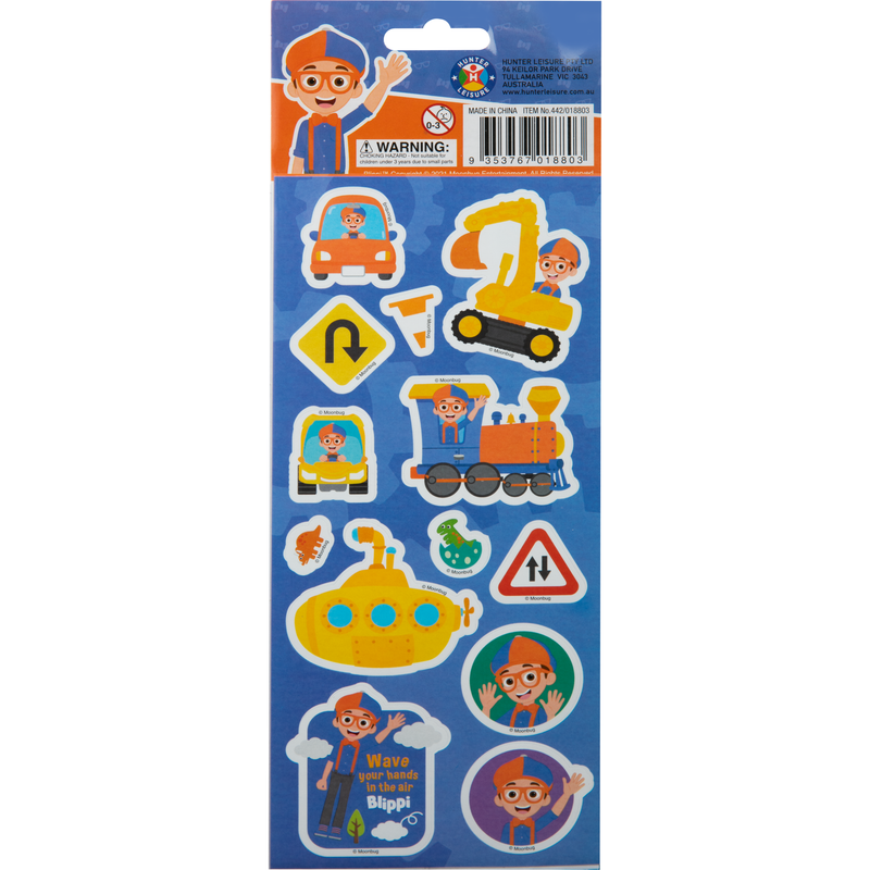 Tan Blippi Stickers 3 Sheets - Holographic and Paper Paper Craft