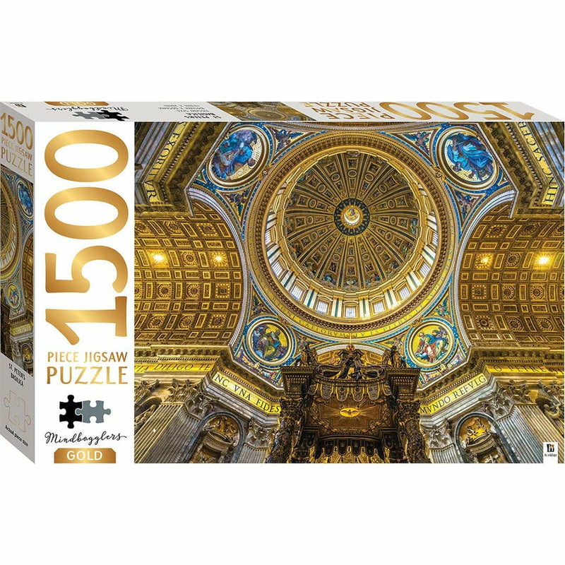 Dark Olive Green Mindbogglers Jigsaw Puzzle Gold: St. Peter's Basilica Puzzles