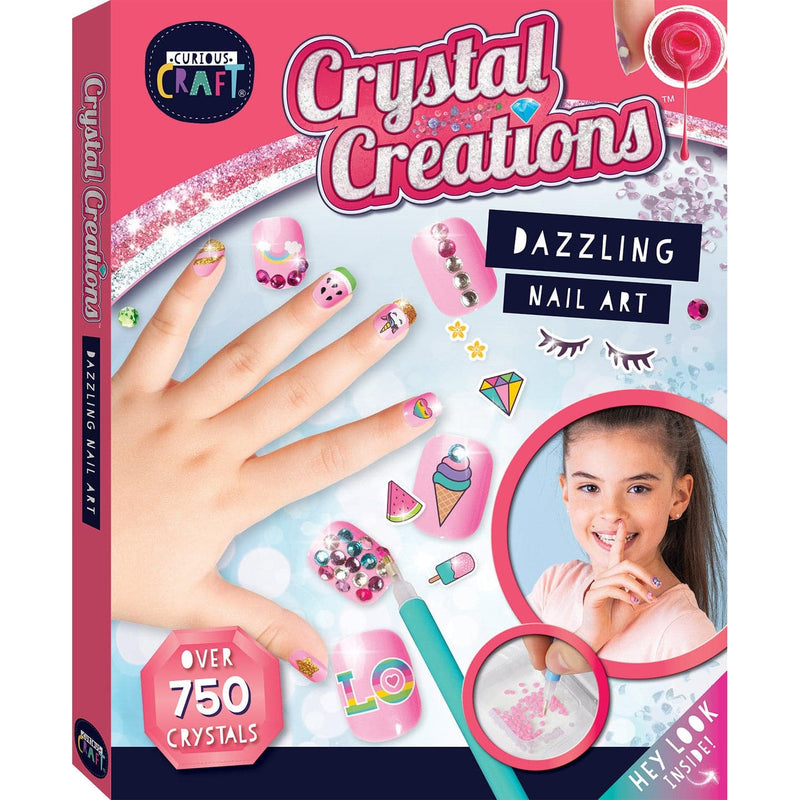 Light Gray Curious Craft Crystal Creations: Dazzling Nail Art Kids Activities