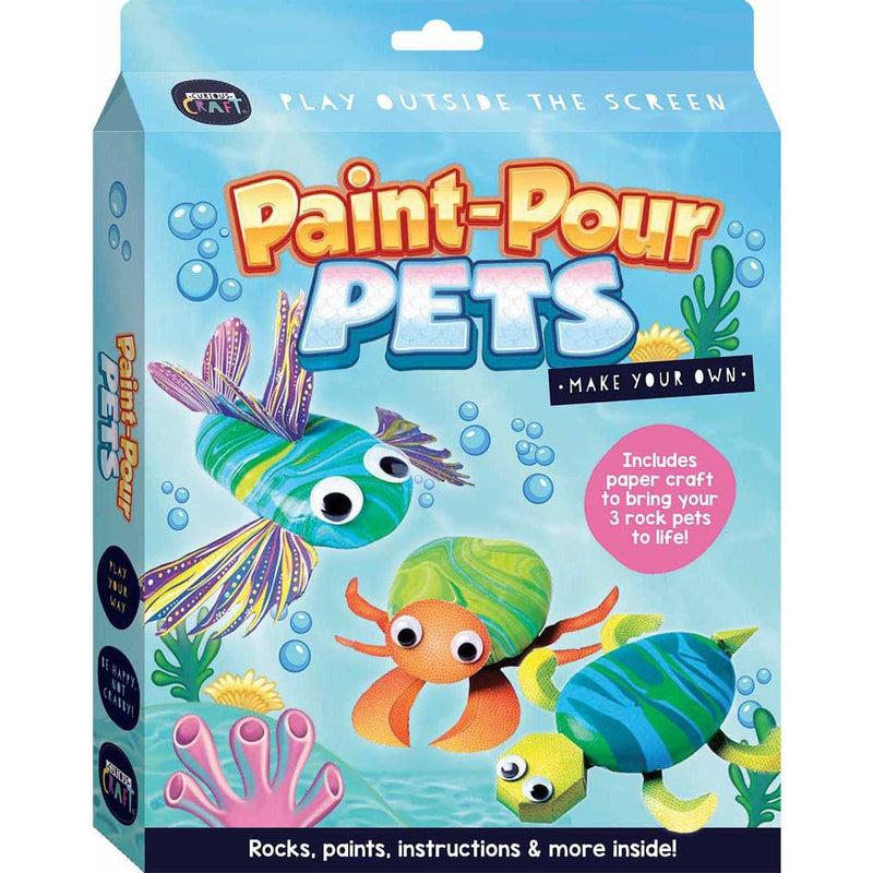 Sky Blue Curious Craft: Make Your Own Paint-Pour Pets Kids Activities