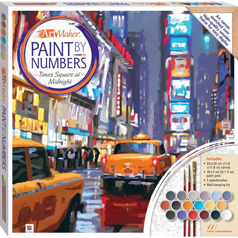 Dim Gray Art Maker Paint By Number Times Square By Midnight Adult Craft Kit