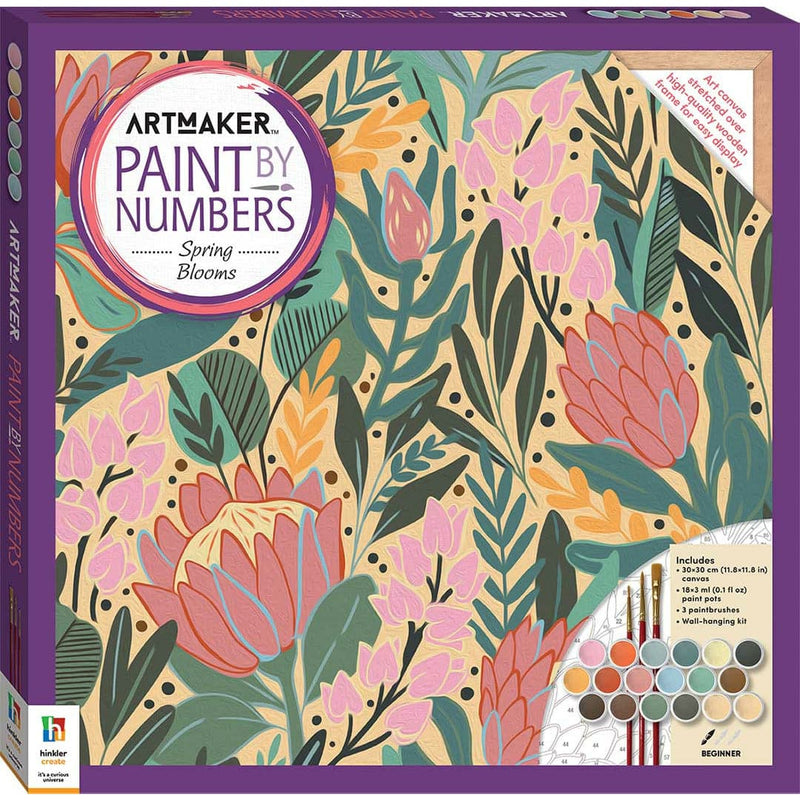 Tan Art Maker Paint by Numbers: Spring Blooms Adult Craft Kit