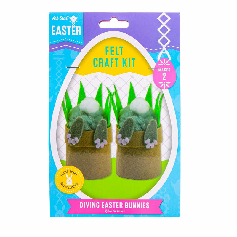 Lime Green Diving Bunny Felt Craft Kit Makes 2 Easter