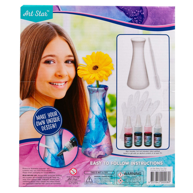 White Smoke Art Star Pouring Art Vase Kids Craft Kits