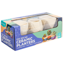 Light Gray Art Star Paint Your Own Ceramic Planters Kit Kids Craft Kits