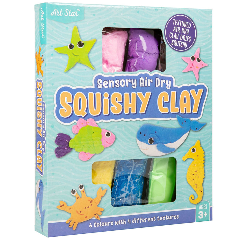 Steel Blue Art Star Sensory Air Dry Squishy Clay Sea Kids Craft Kits