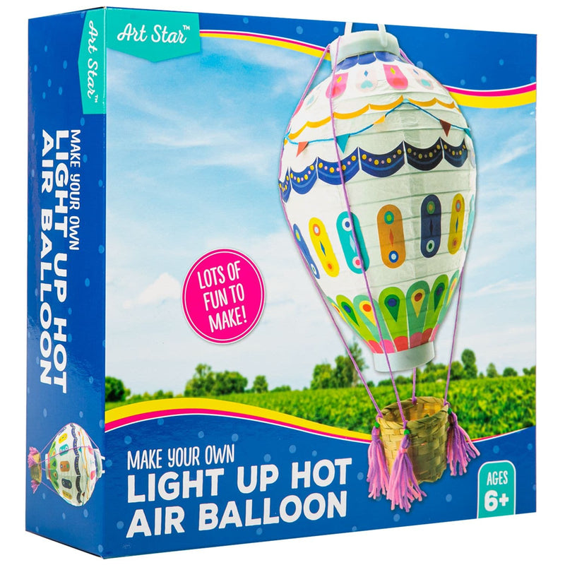Deep Pink Art Star Light Up Hot Air Balloon Kids Craft Kits