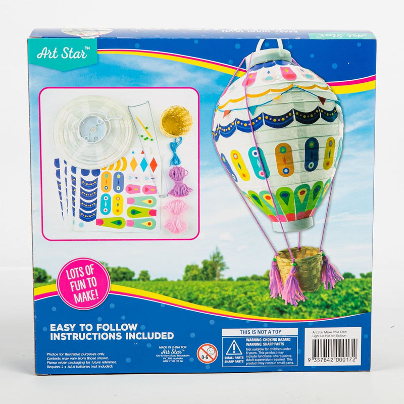 Olive Drab Art Star Light Up Hot Air Balloon Kids Craft Kits