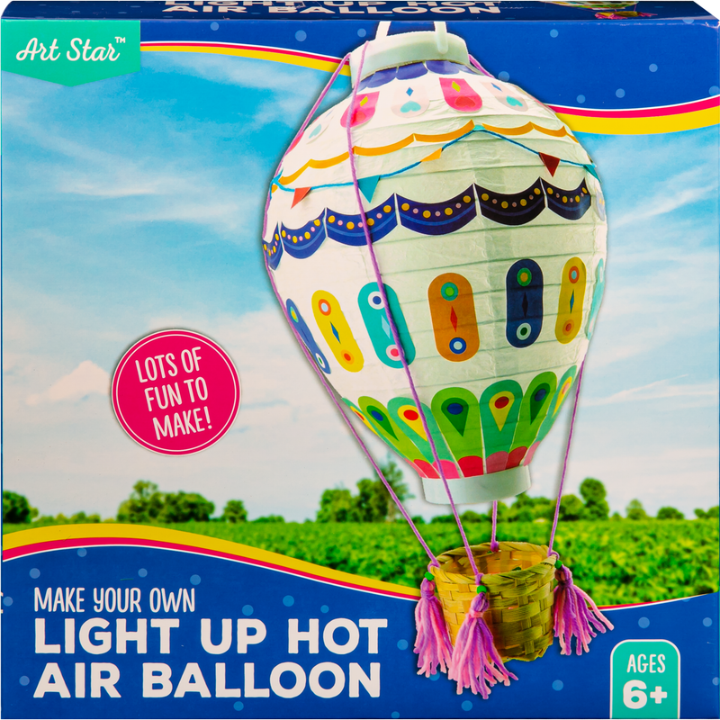 Dark Cyan Art Star Light Up Hot Air Balloon Kids Craft Kits