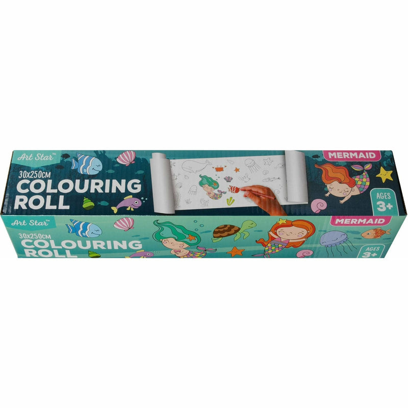 Gray Art Star Mermaid Colouring Roll 30 x 250cm Kids Craft Kits