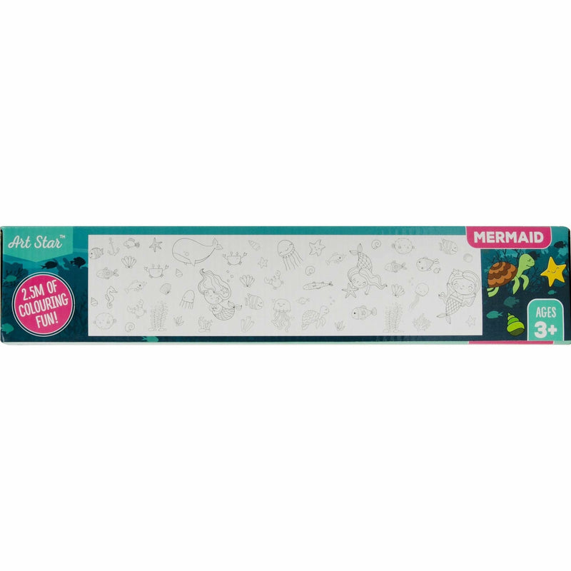 Light Gray Art Star Mermaid Colouring Roll 30 x 250cm Kids Craft Kits