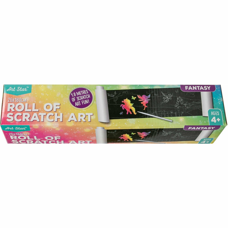 Dark Khaki Art Star Fantasy Roll of Scratch Art 26 x 180cm Kids Craft Kits