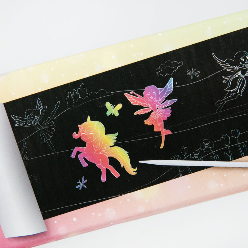 Black Art Star Fantasy Roll of Scratch Art 26 x 180cm Kids Craft Kits