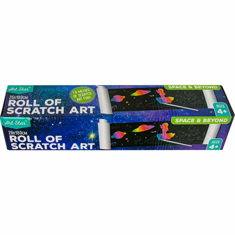 Midnight Blue Art Star Space and Beyond Roll of Scratch Art 26 x 180cm Kids Craft Kits