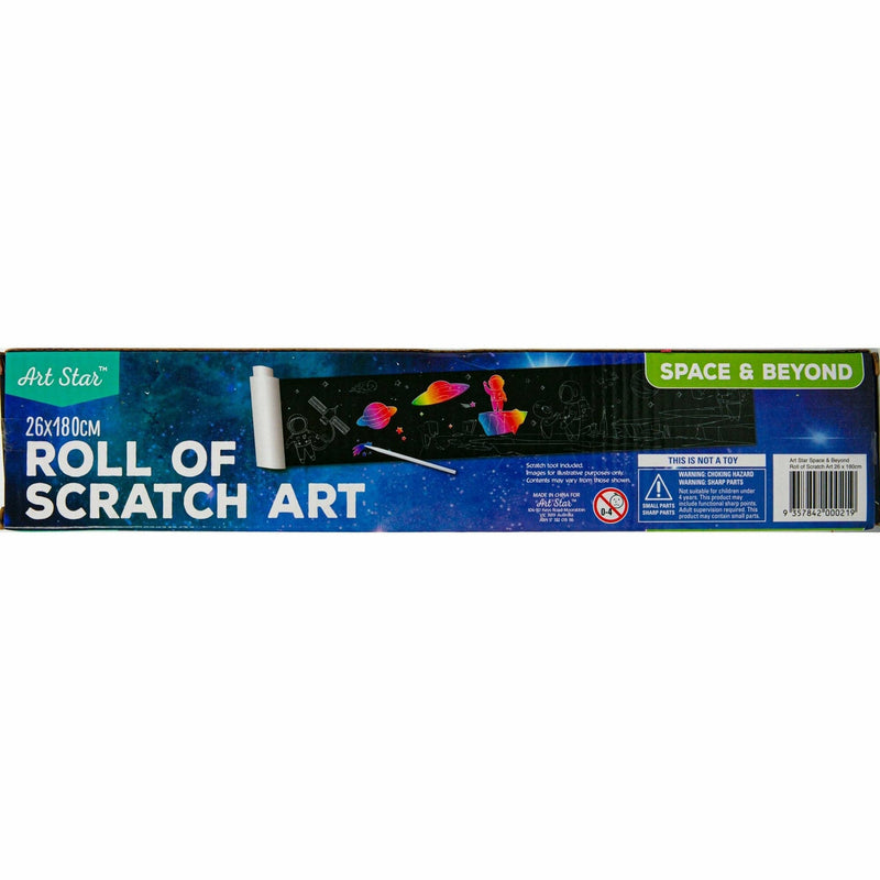 Dark Slate Blue Art Star Space and Beyond Roll of Scratch Art 26 x 180cm Kids Craft Kits