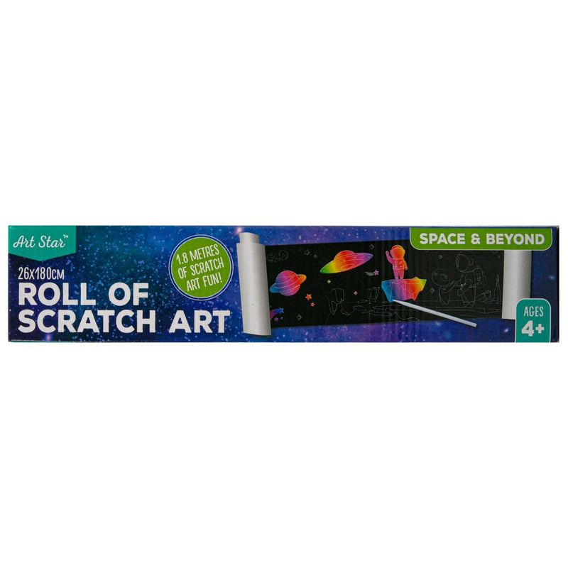 Midnight Blue Art Star Space and Beyond Roll of Scratch Art 26 x 180cm Kids Craft Kits