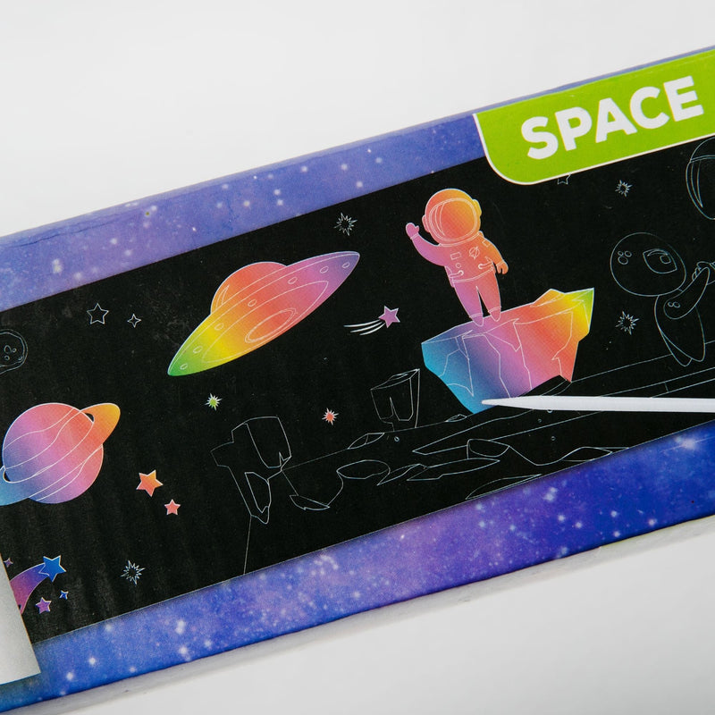 Black Art Star Space and Beyond Roll of Scratch Art 26 x 180cm Kids Craft Kits