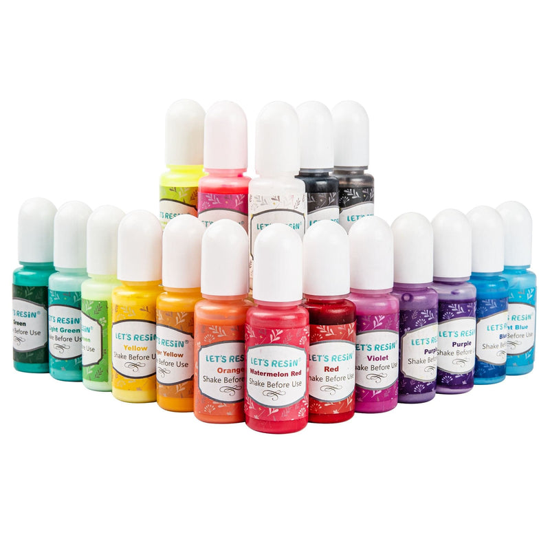 Maroon Lets Resin Solid Color Resin Dye- 18 colours x 10ml each Resin Dyes Pigments and Colours