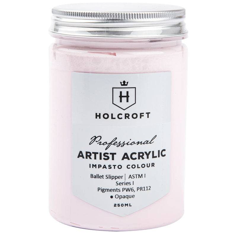 Lavender Holcroft Professional Acrylic Impasto Paint Ballet Slipper 250ml Acrylic Paints
