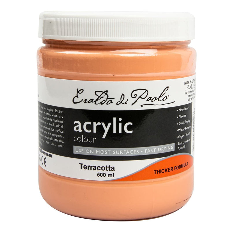 Light Gray Eraldo Di Paolo Acrylic Paint Terracotta 500ml Acrylic Paints