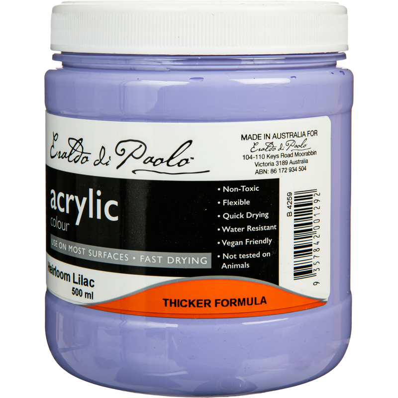 Light Steel Blue Eraldo Di Paolo Acrylic Paint Heirloom Lilac 500ml Acrylic Paints