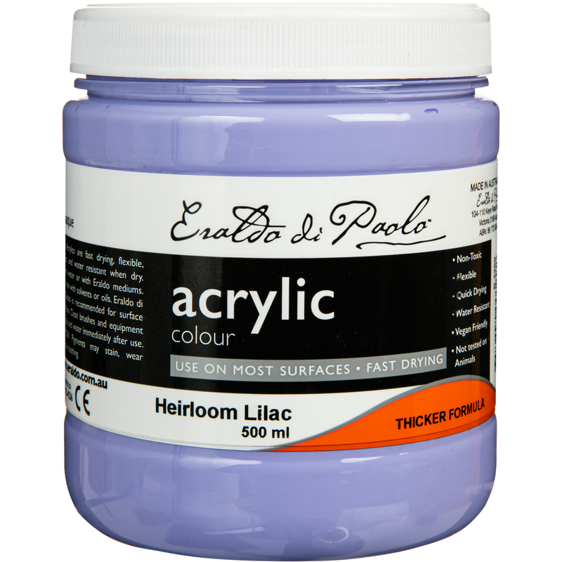 Light Steel Blue Eraldo Di Paolo Acrylic Paint Heirloom Lilac 500ml Acrylic Paints