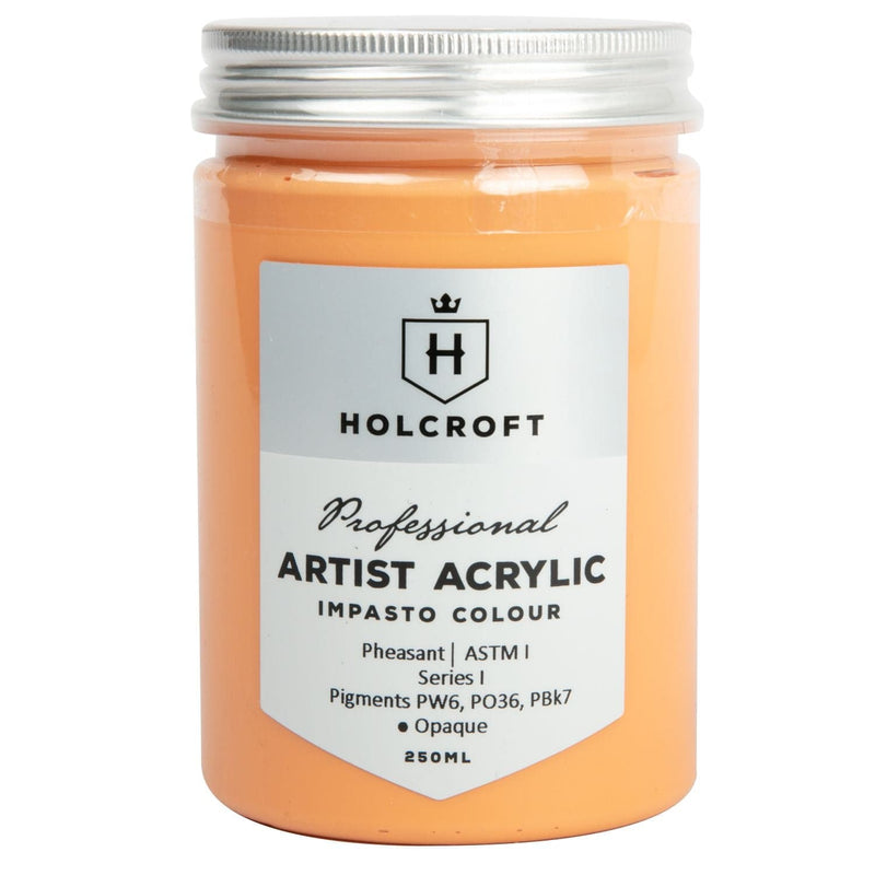 Light Gray Holcroft Professional Acrylic Impasto Paint Pheasant 250ml Acrylic Paints