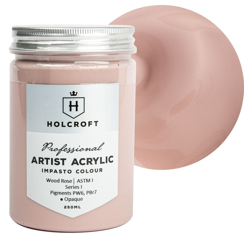 Gray Holcroft Professional Acrylic Impasto Paint Wood Rose 250ml Acrylic Paints