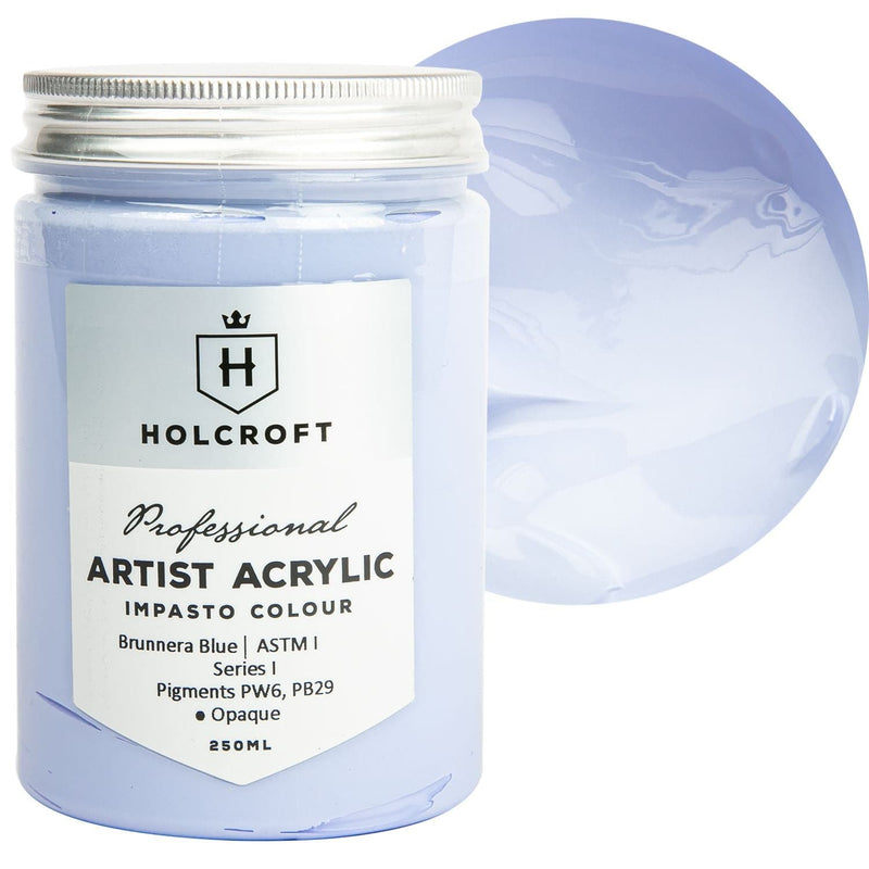 Lavender Holcroft Professional Acrylic Impasto Paint Brunnera Blue 250ml Acrylic Paints