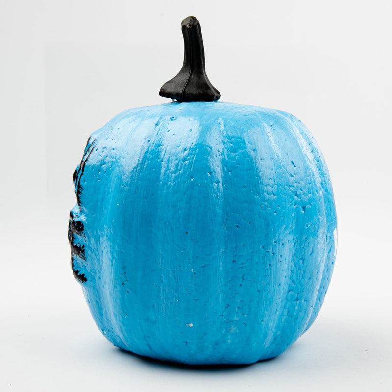 Dark Cyan Halloween Witch Please Decorative Pumpkin-Blue 150x125x125mm Halloween