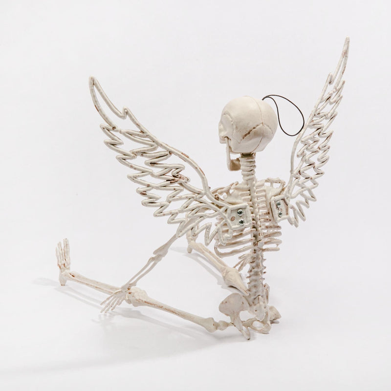 Lavender Halloween Hanging Skeleton with Angel Wings 43cm Halloween