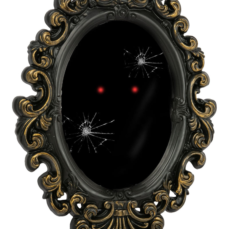 Black Halloween Decorative Light and Sound Creepy Mirror Halloween