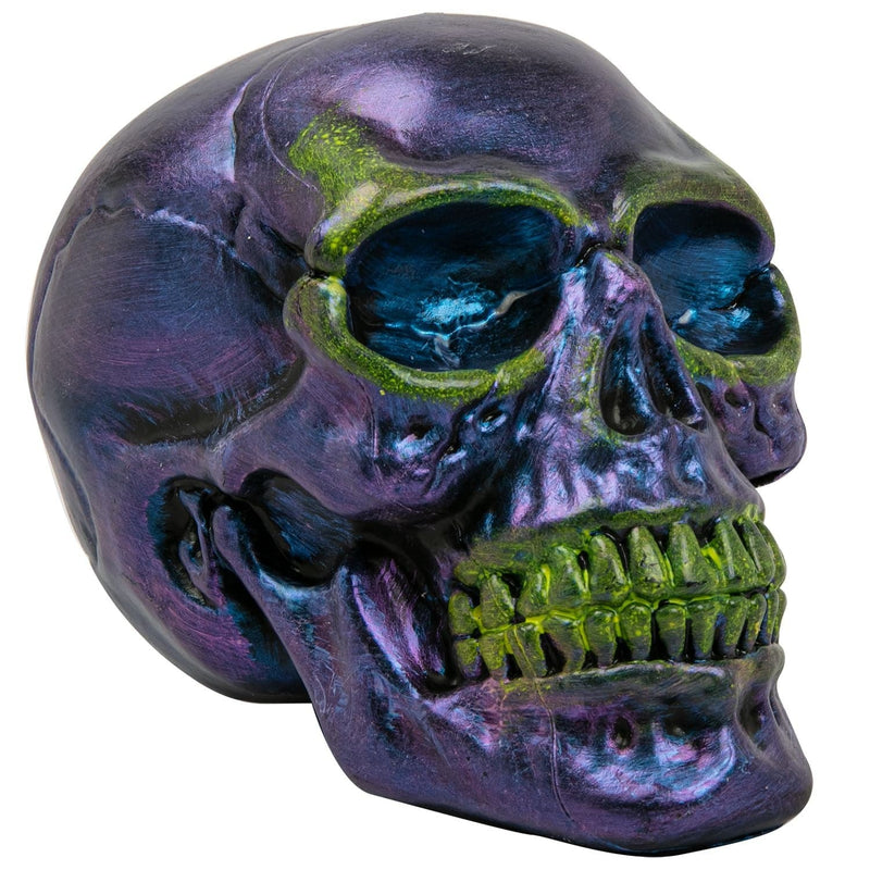 Dark Slate Gray Halloween Purple Slick Skull Halloween